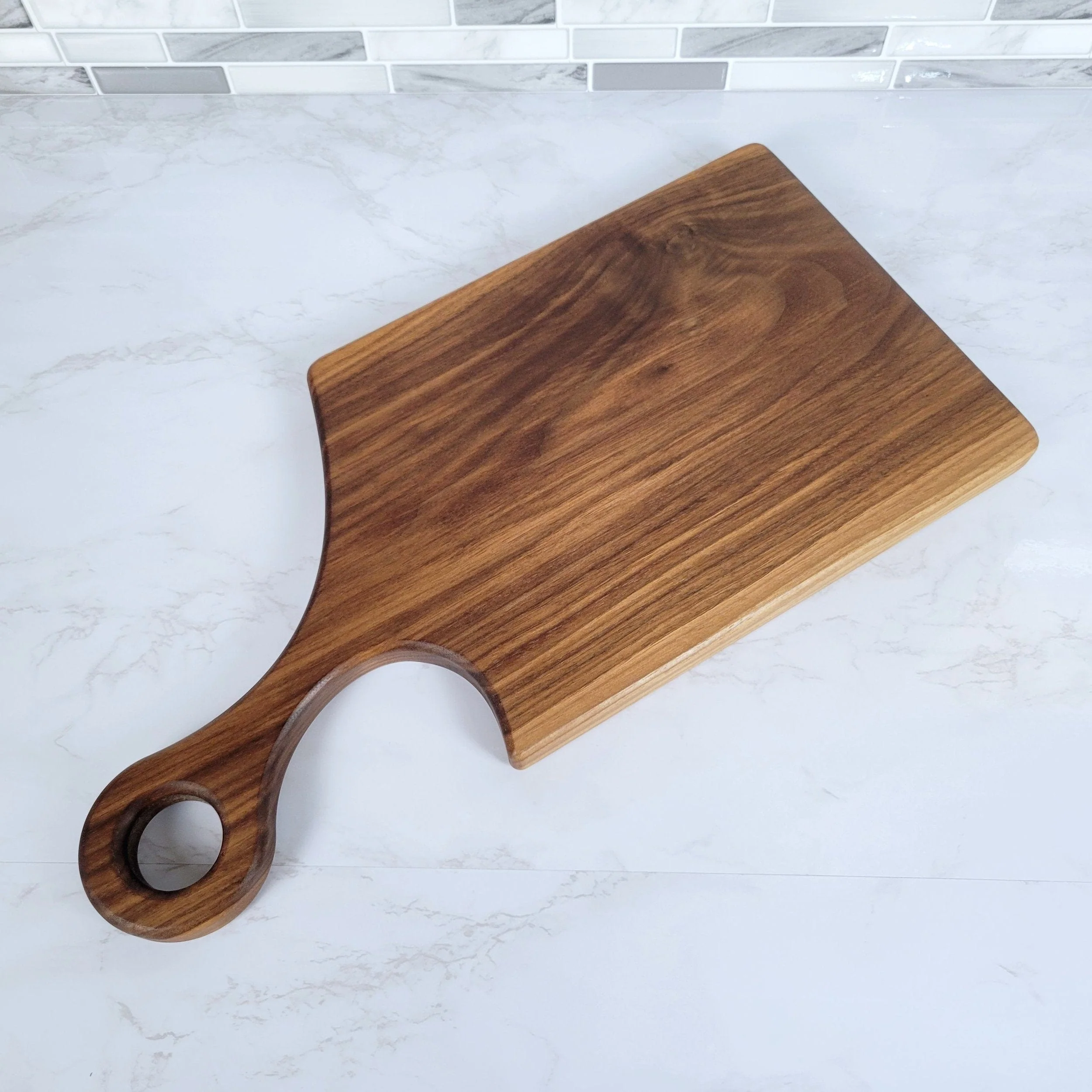 Black Walnut Charcuterie Board with a Modern Handle - Image 6