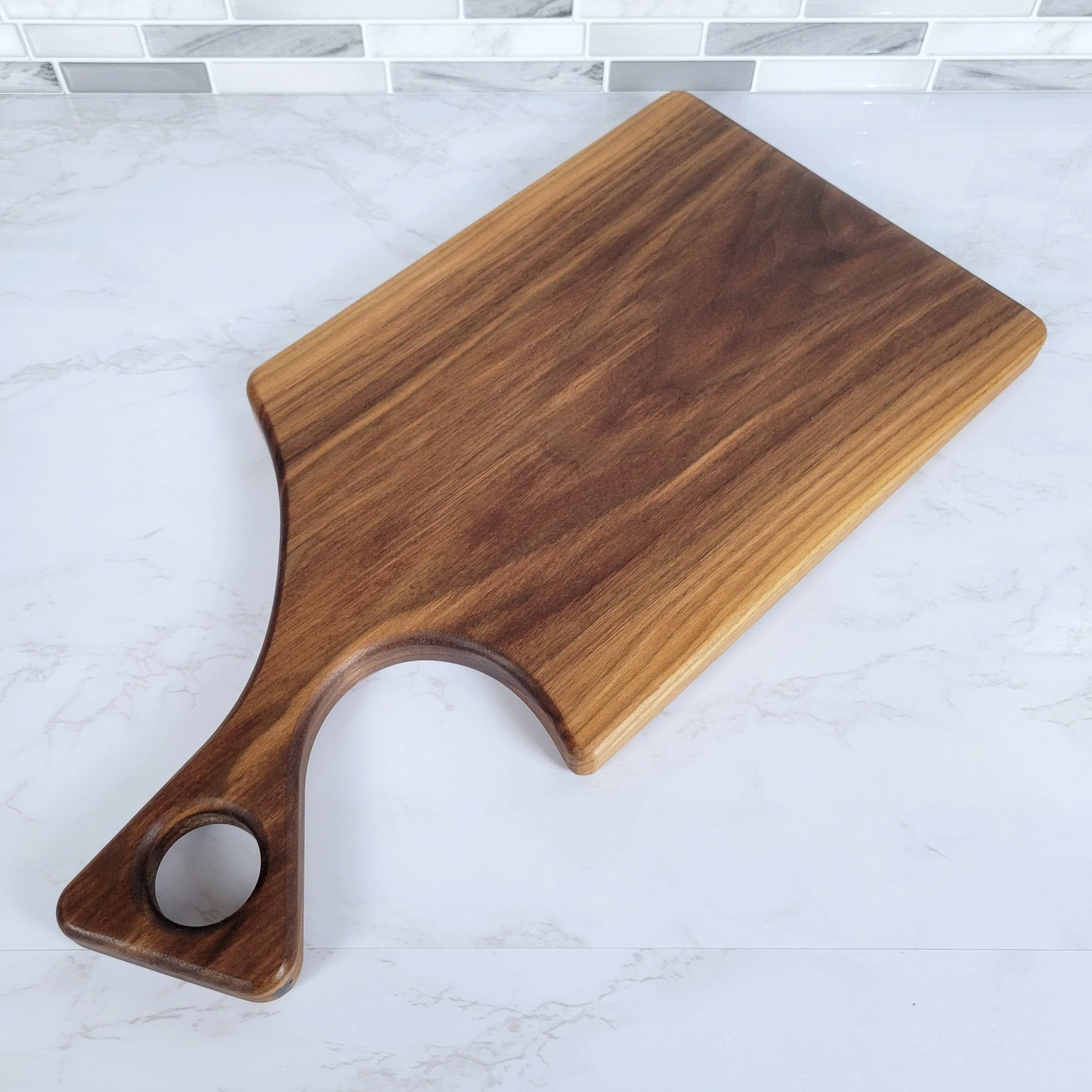 Black Walnut Charcuterie Board with a Modern Handle - Image 6