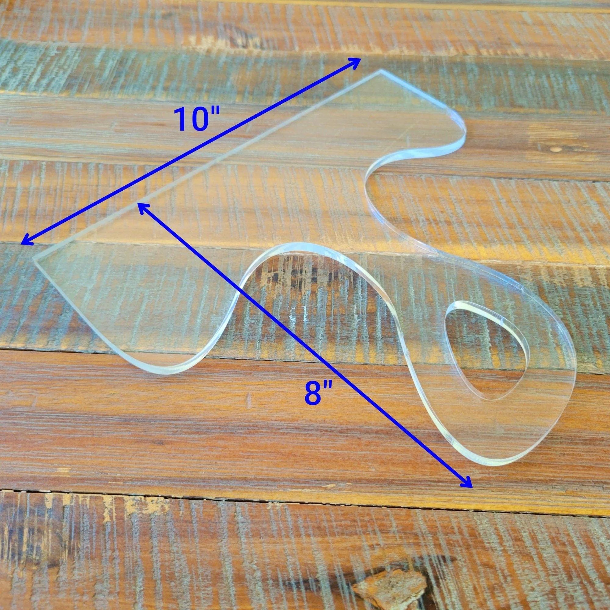 Organic Charcuterie Board Handle Acrylic Router Template - Image 3
