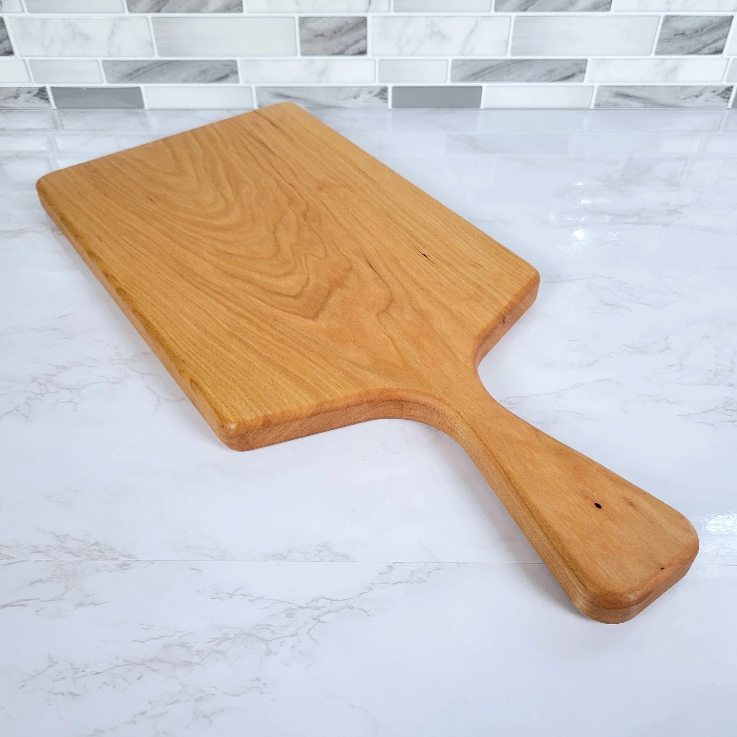 Cherry Charcuterie Board with a Sleek Modern Handle - Image 3