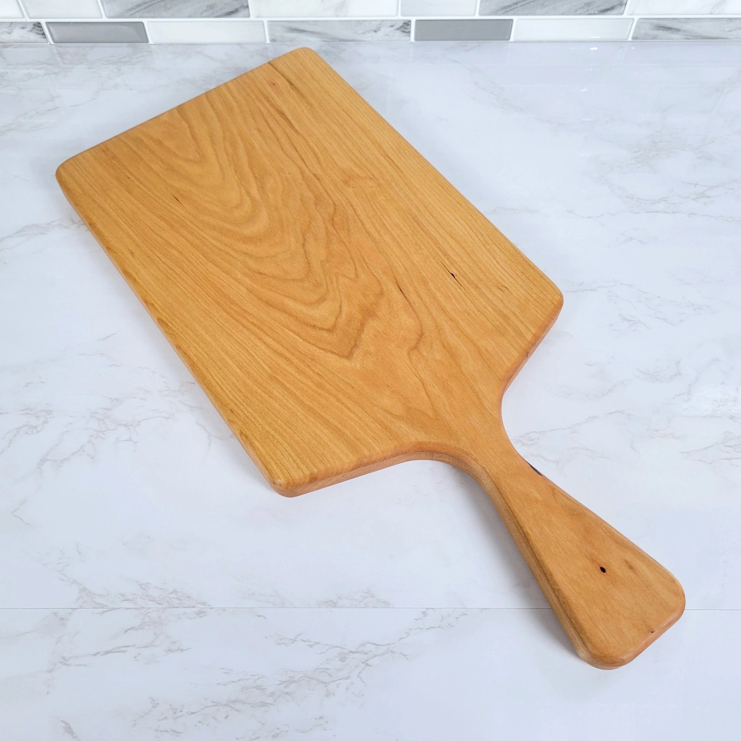 Cherry Charcuterie Board with a Sleek Modern Handle - Image 5