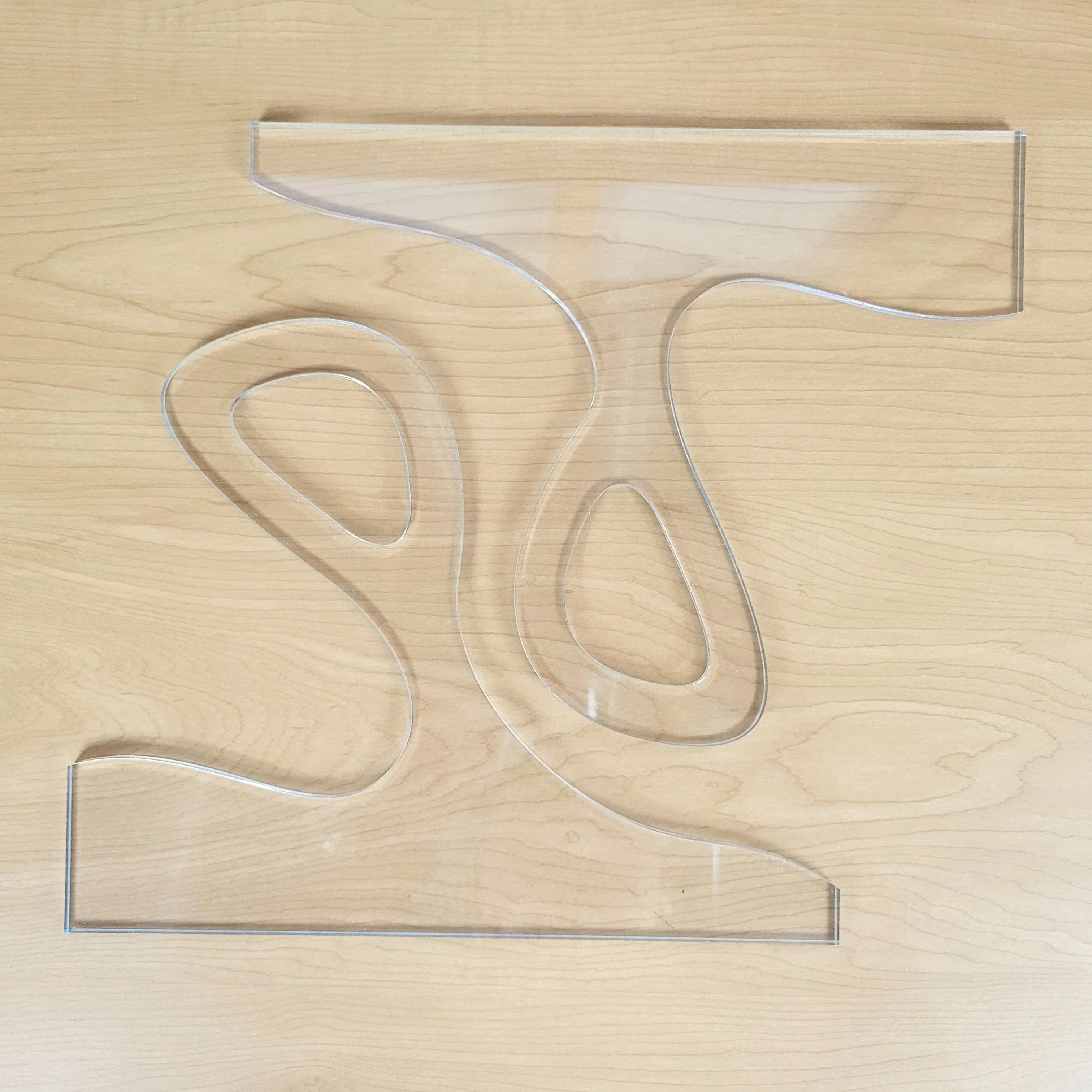 Curvy Charcuterie Board Handle Acrylic Router Template