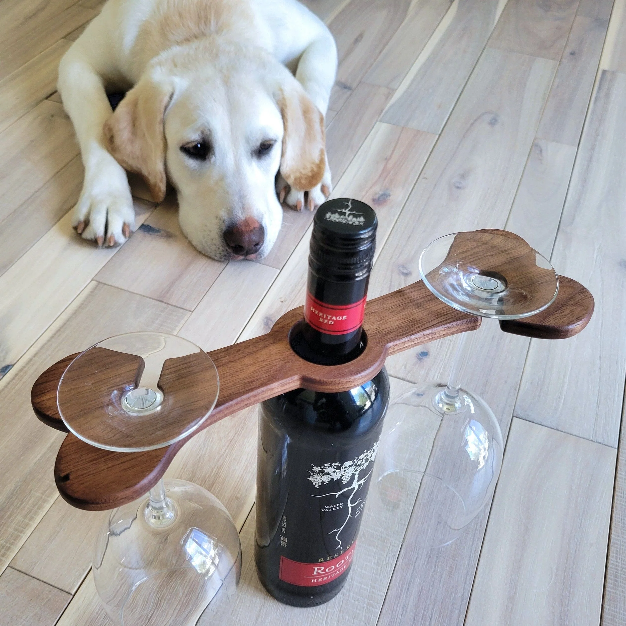 Dog Bone Wine Caddy Acrylic Router Template - Image 10