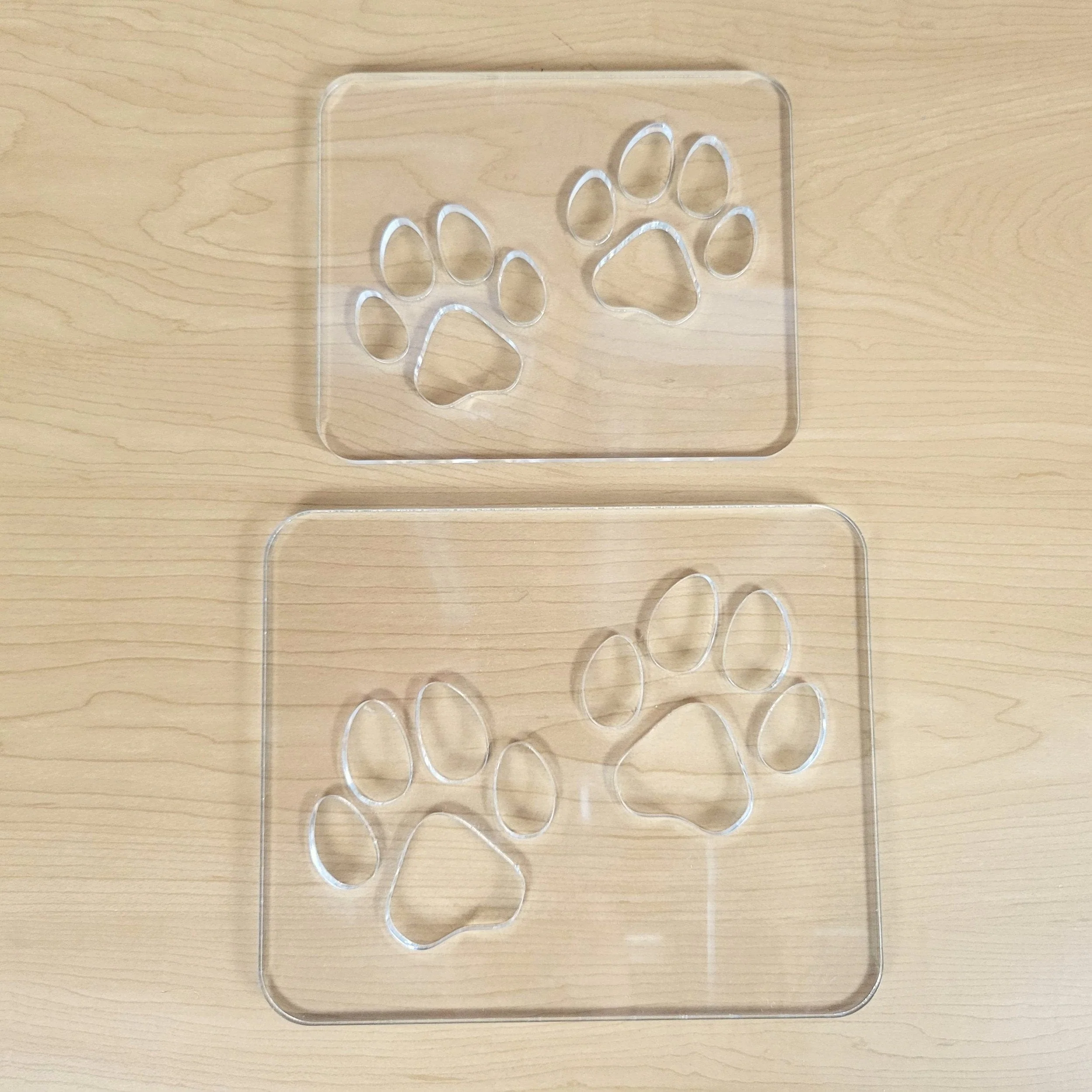 Double Paw Print Inlay Acrylic Router Template - Image 5