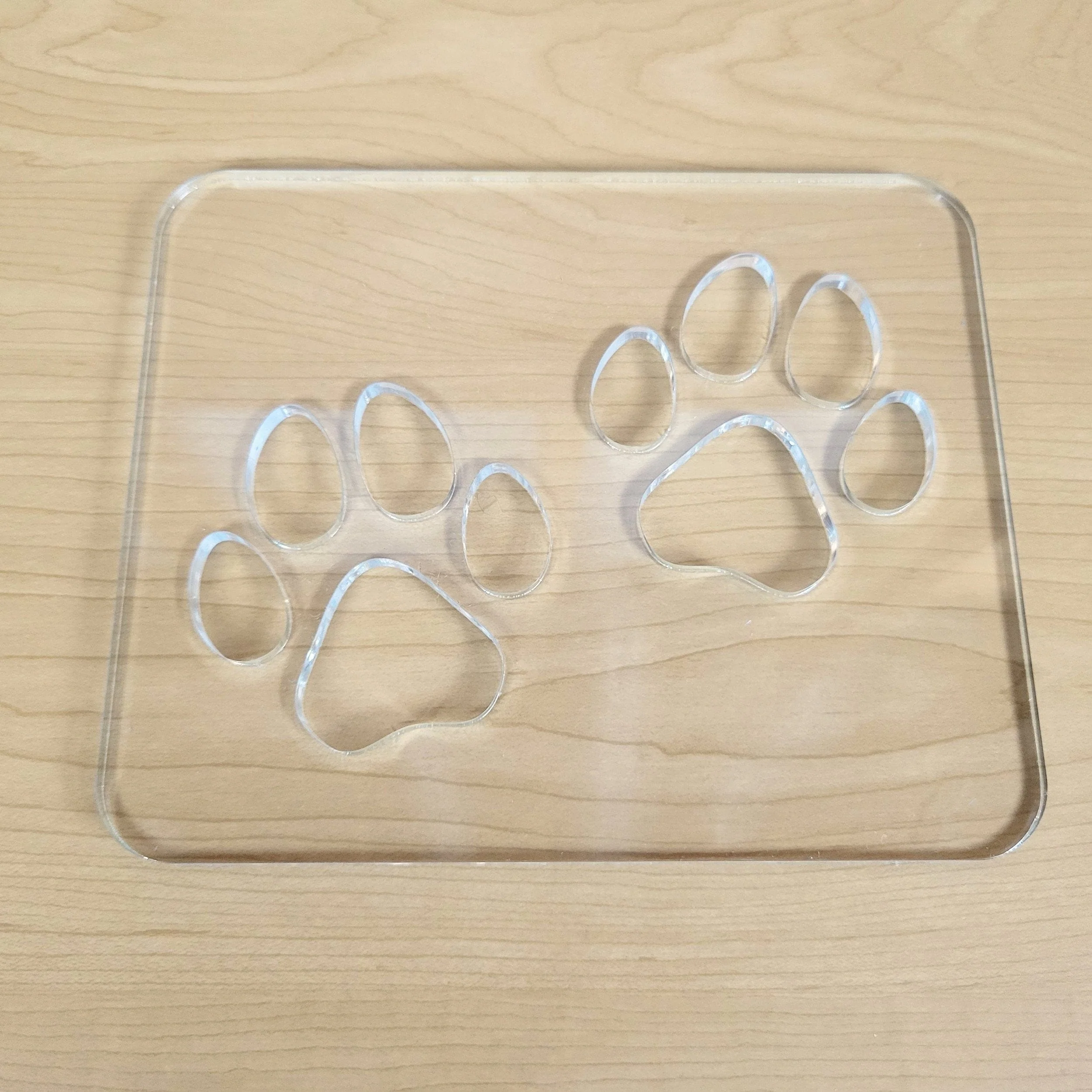 Double Paw Print Inlay Acrylic Router Template - Image 7