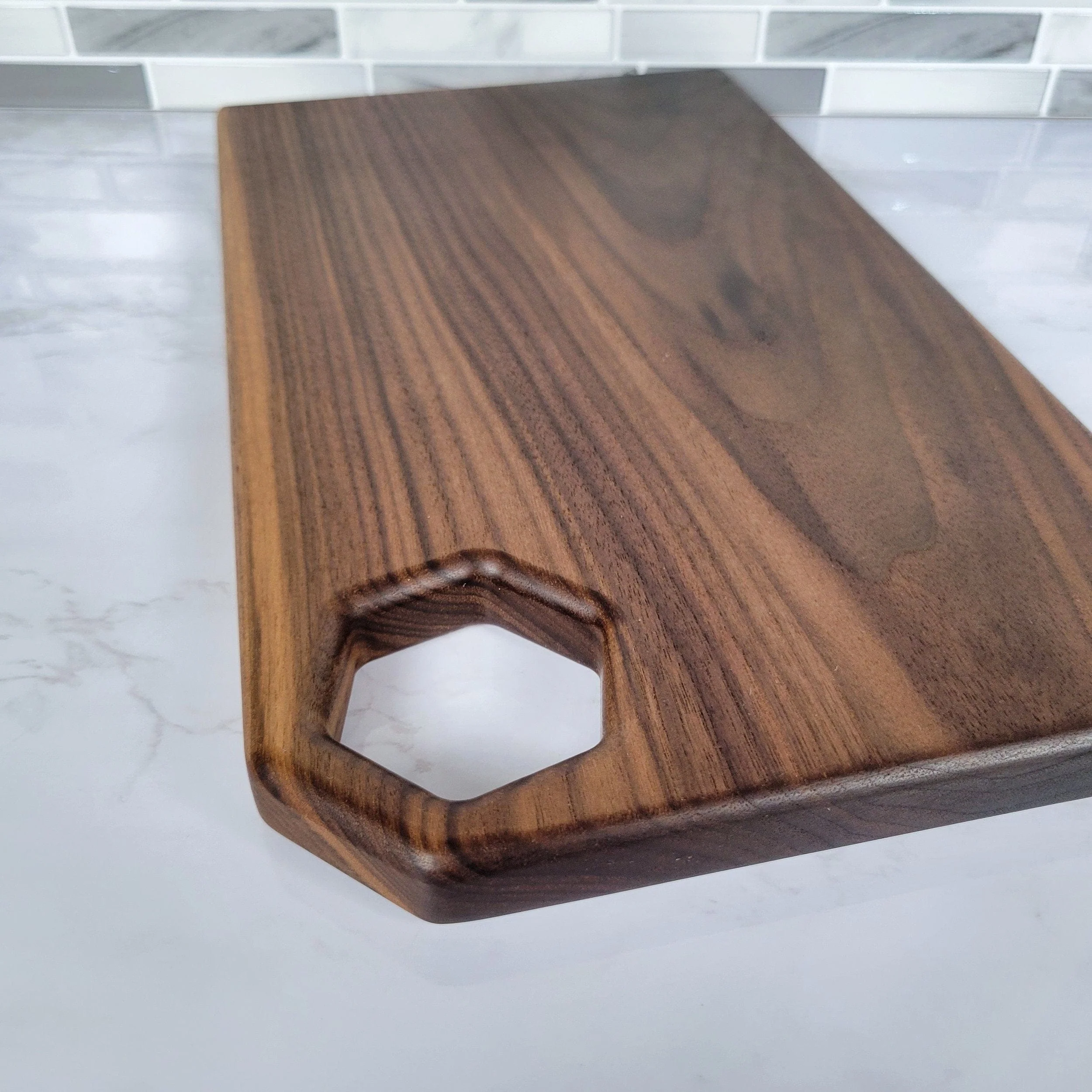 Honeycomb Corner Handle Black Walnut Cutting Board - Image 3