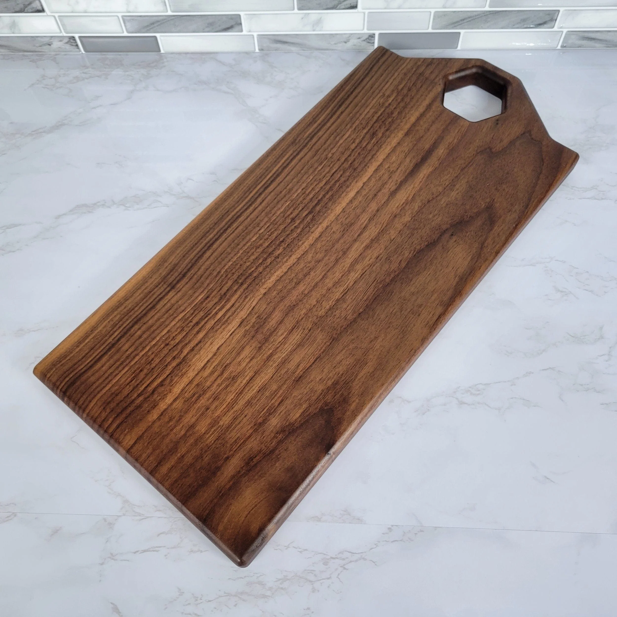 Honeycomb Handle Black Walnut Cutting Board - Image 3