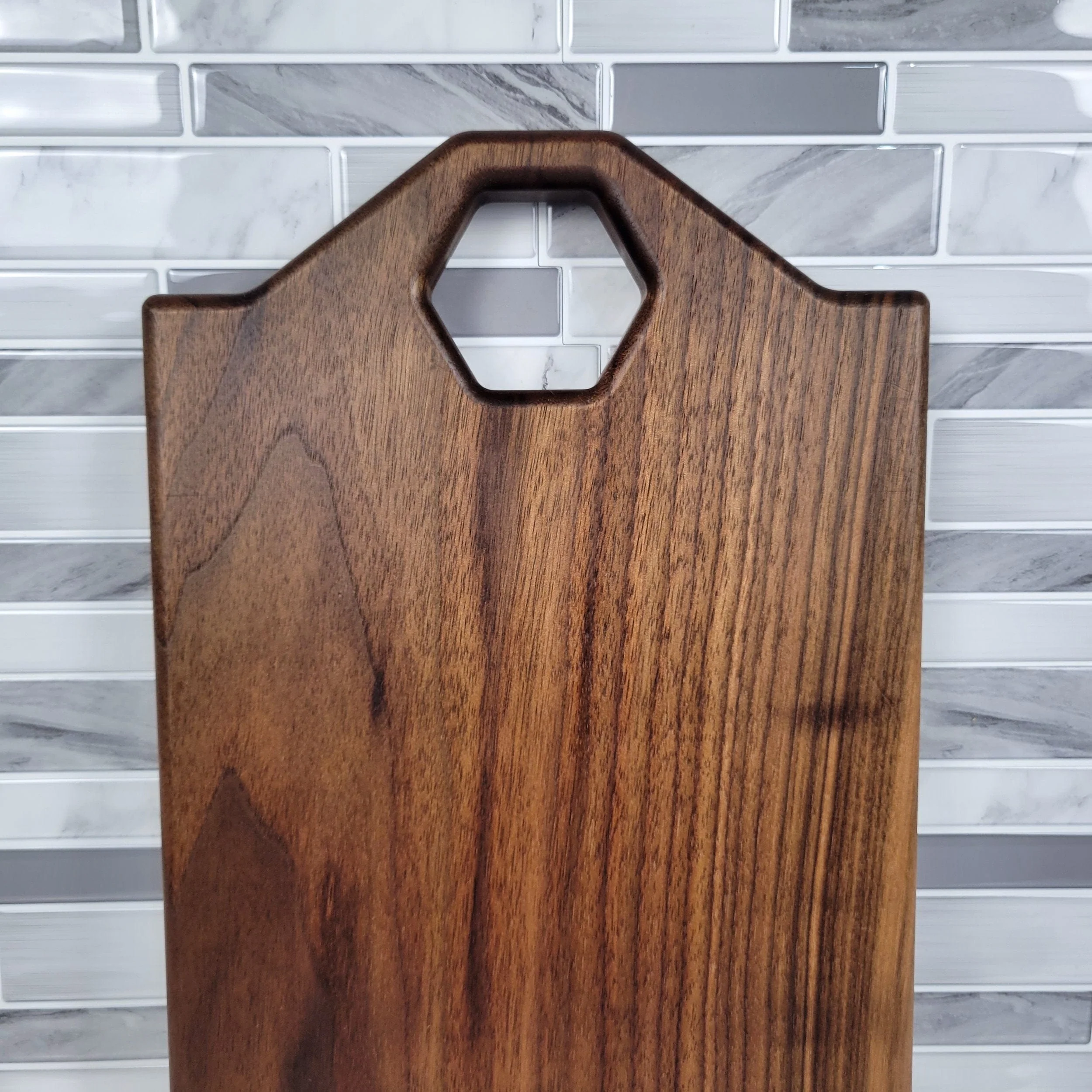 Honeycomb Handle Black Walnut Cutting Board - Image 4