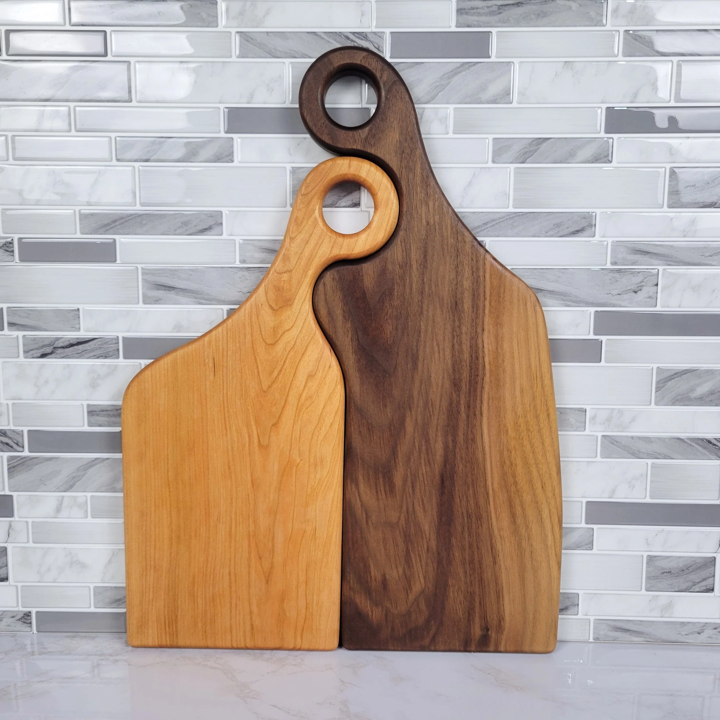Nesting Charcuterie Board Set - Black Walnut and Cherry