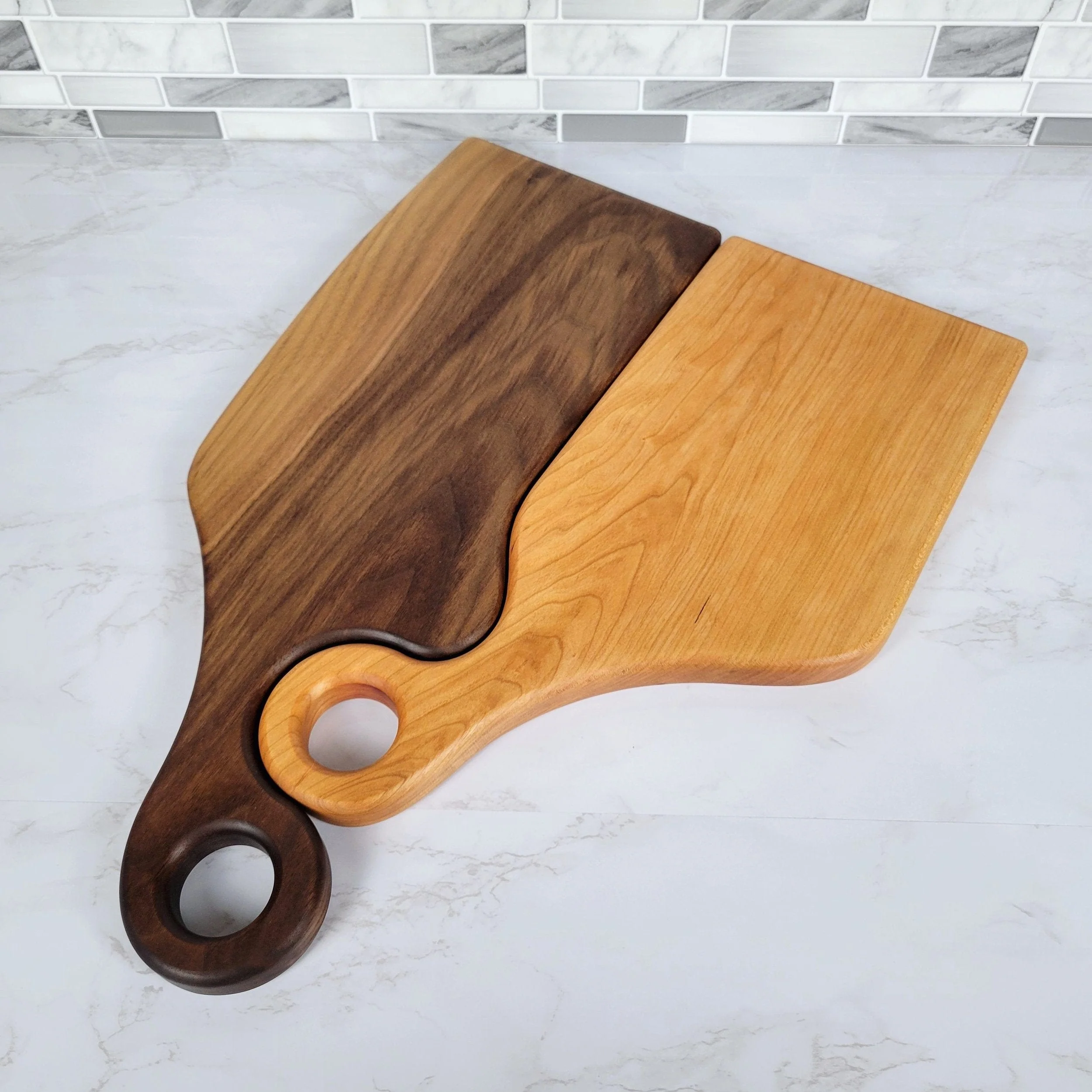Nesting Charcuterie Board Set - Black Walnut and Cherry - Image 3