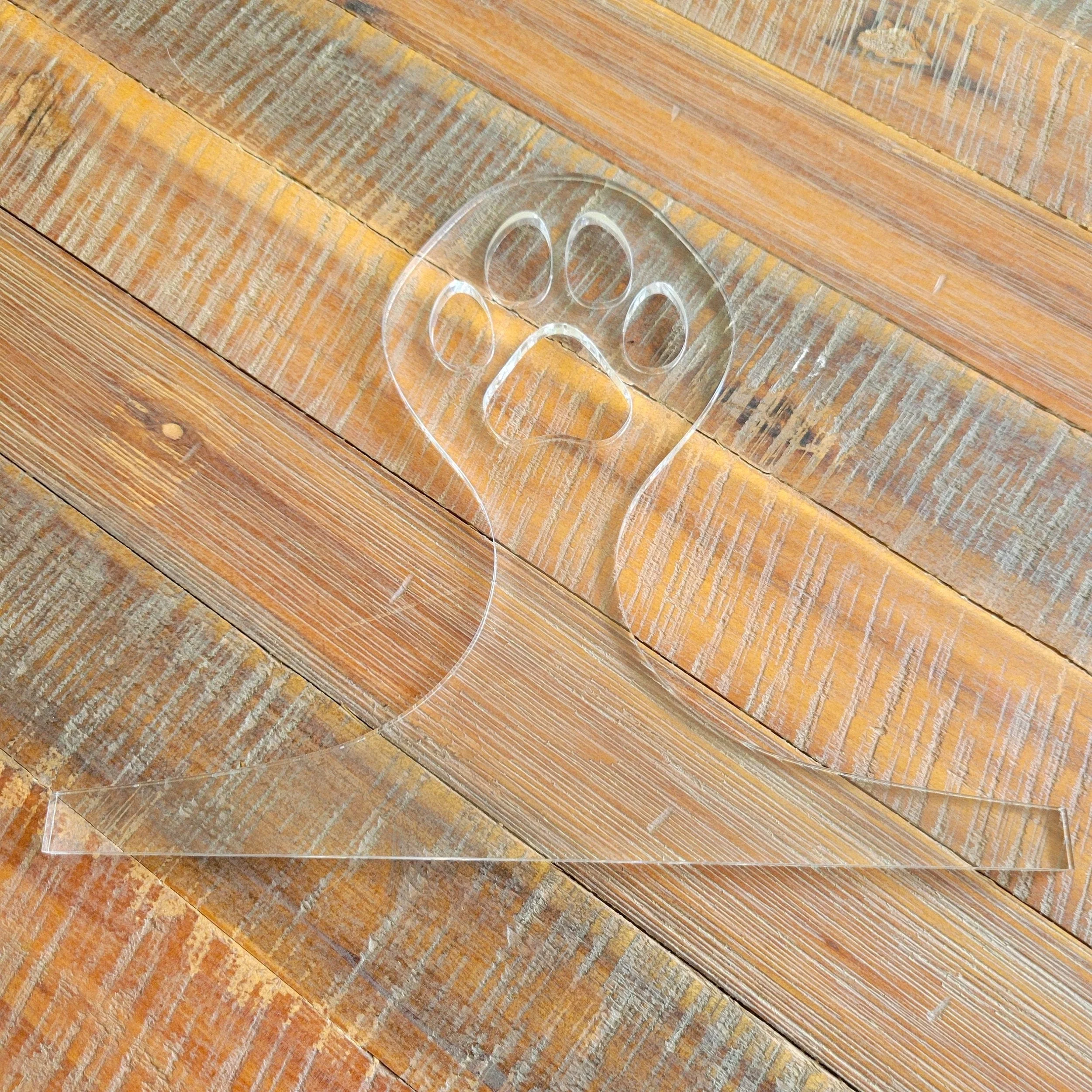 Paw Print Charcuterie Board Handle Acrylic Router Template - Image 4