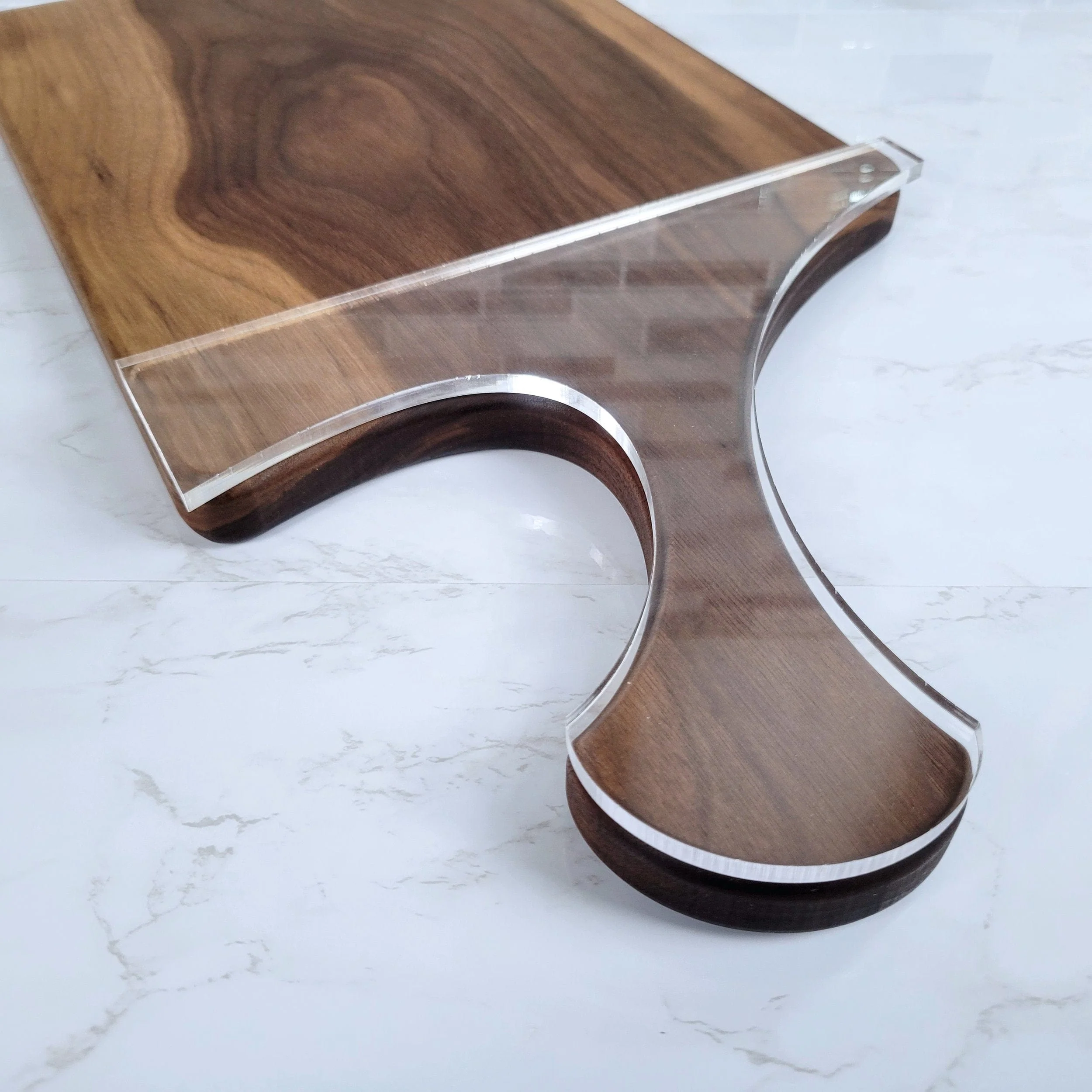 Round Top Charcuterie Board Handle Acrylic Router Template - Image 4