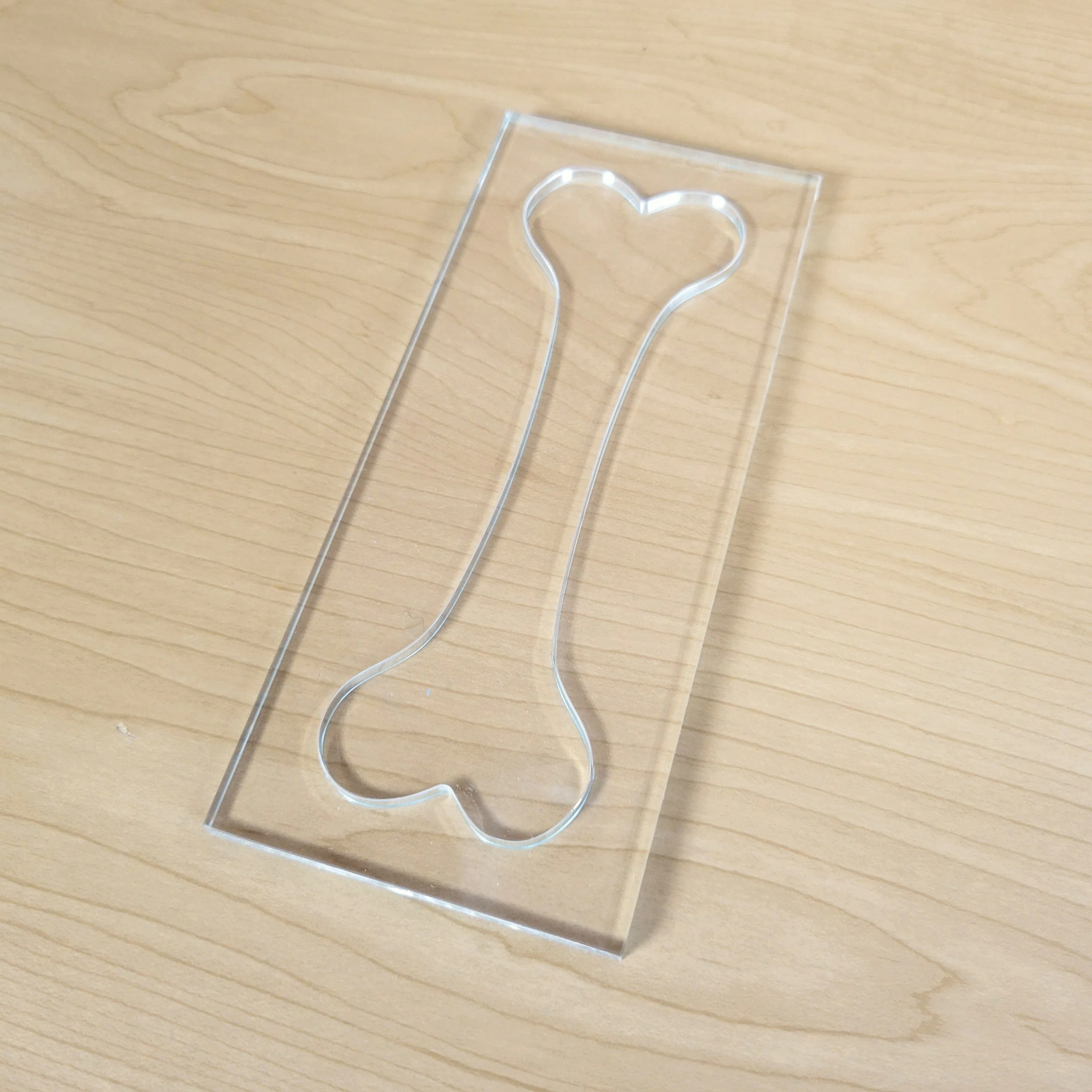 Single Dog Bone Epoxy/Resin Inlay Acrylic Router Template