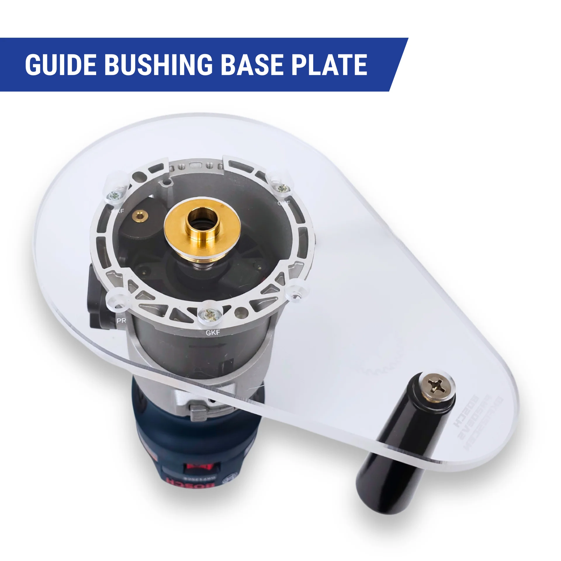 TrimFit Pro® SINGLE GRIP Router Base Plate for Bosch Colt PR20EVS and GKF125CE - Image 5