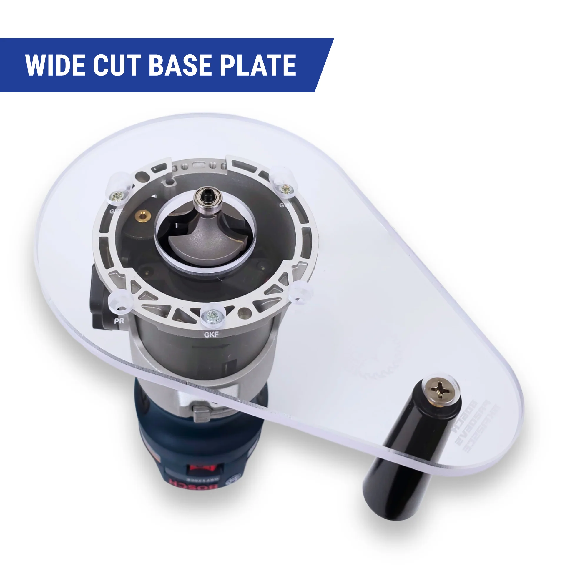 TrimFit Pro® SINGLE GRIP Router Base Plate for Bosch Colt PR20EVS and GKF125CE - Image 6
