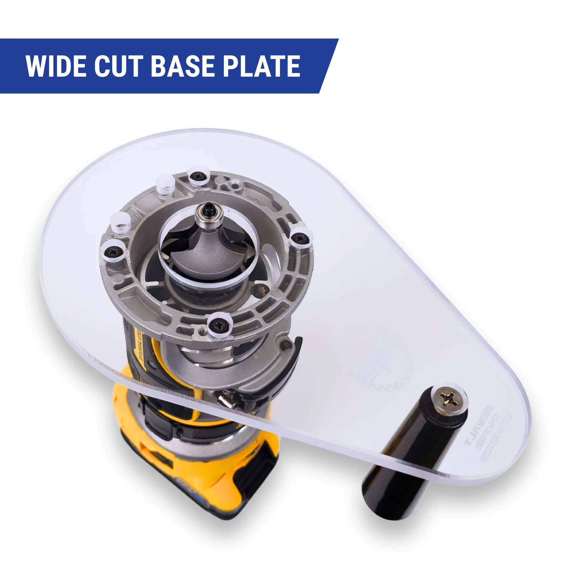 TrimFit Pro® SINGLE GRIP Router Base Plate for DeWalt DWP611 and DCW600B - Image 6