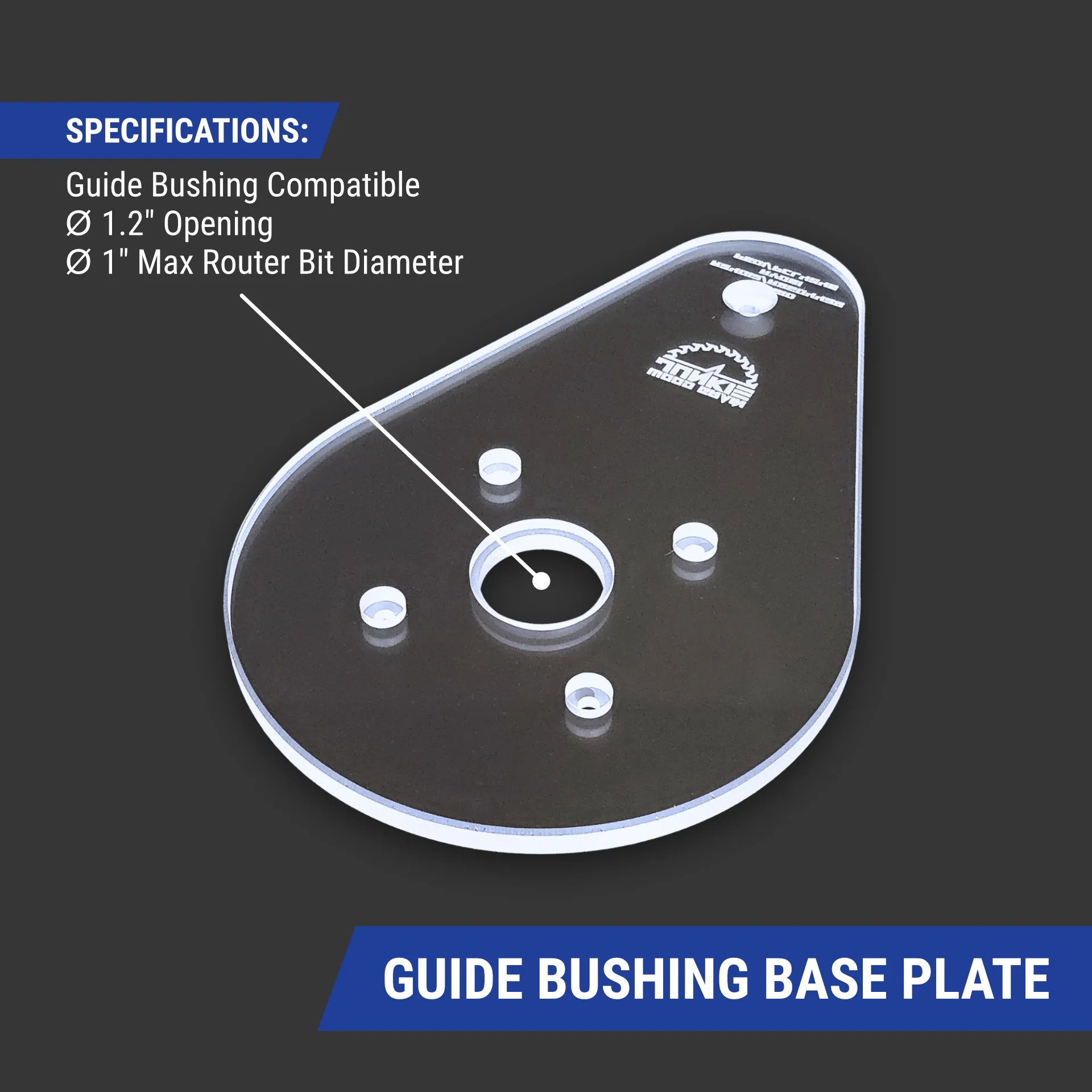 TrimFit Pro® SINGLE GRIP Blank Router Base Plate - Image 4