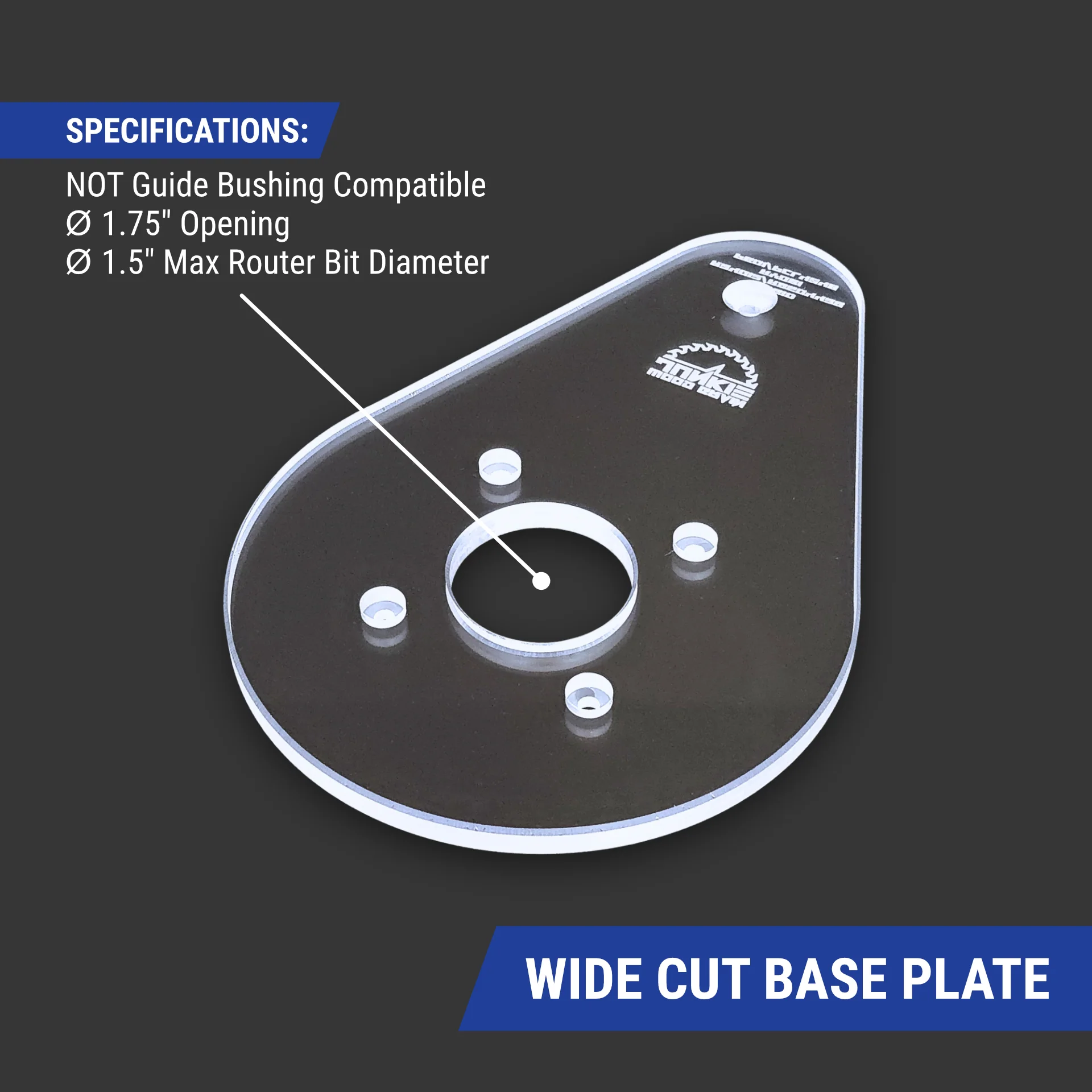 TrimFit Pro® SINGLE GRIP Blank Router Base Plate - Image 5