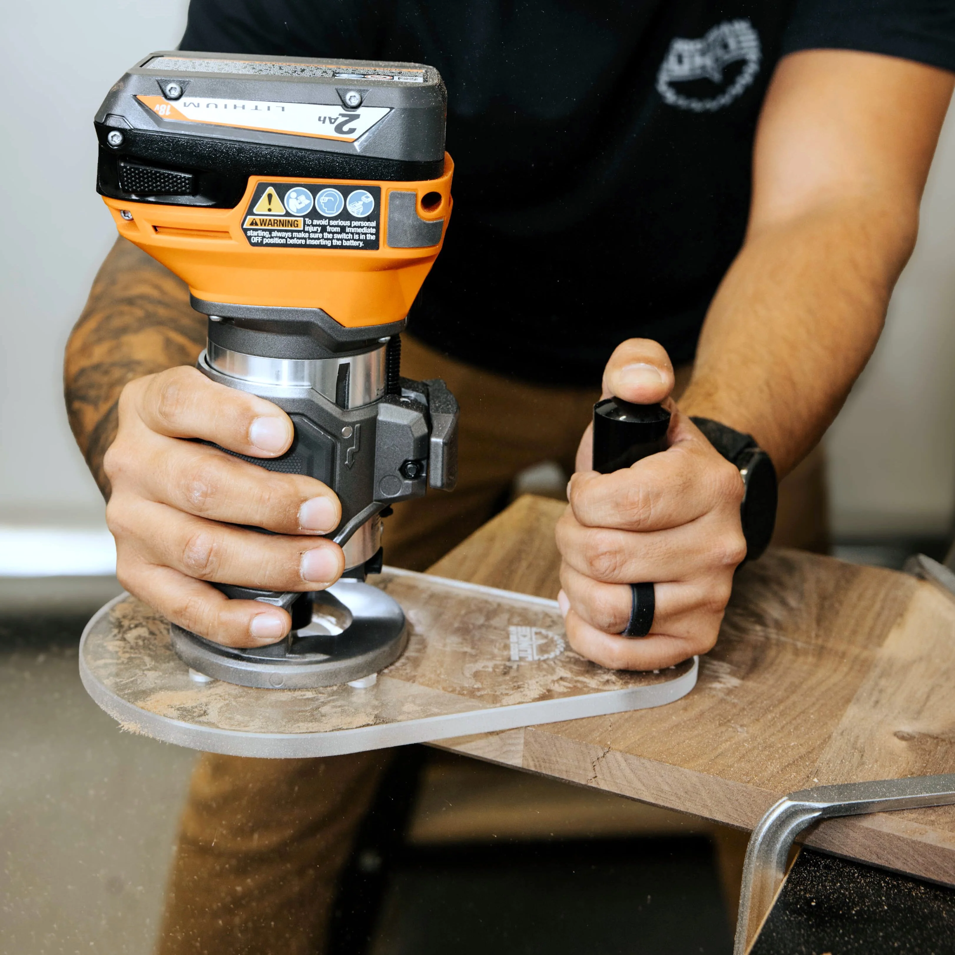 TrimFit Pro® SINGLE GRIP Router Base Plate for Ridgid and Ryobi - Image 3