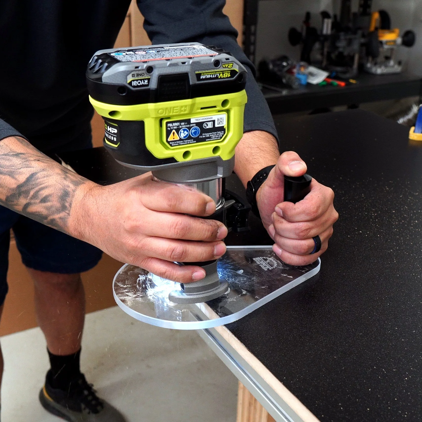 TrimFit Pro® SINGLE GRIP Router Base Plate for Ridgid and Ryobi - Image 9