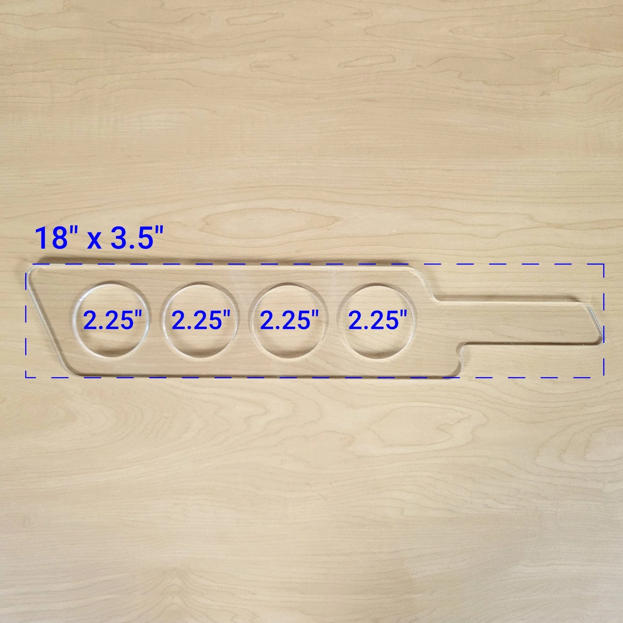 Straight Beer Flight Acrylic Router Template - Image 5