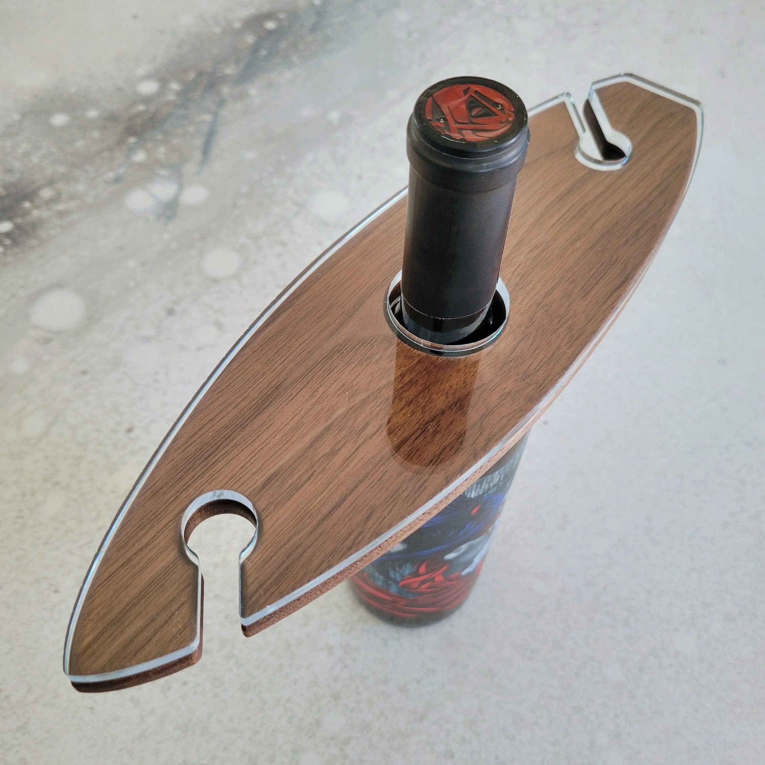 Surfboard Wine Caddy Acrylic Router Template - Image 3