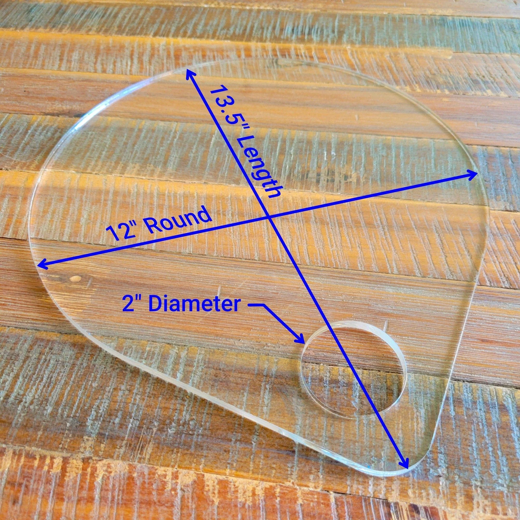 Teardrop Cutting Board Acrylic Router Template - Image 4