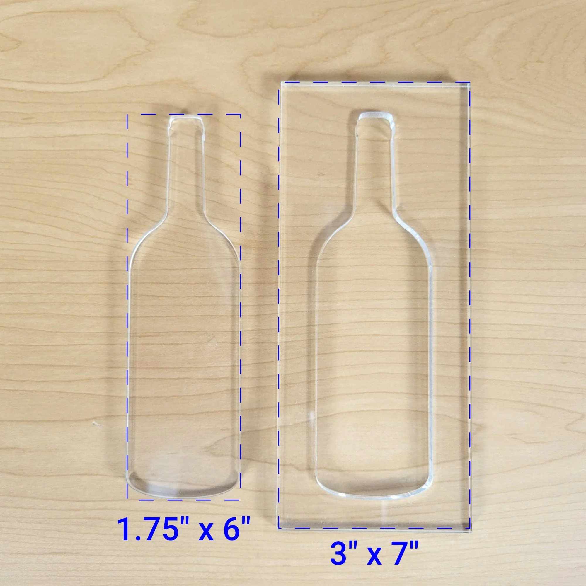 Wine Bottle Epoxy/Resin Inlay Acrylic Router Template - Image 6